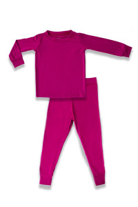 fucshia pink bamboo toddler two piece pajamas