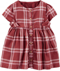 red plaid bow dress toddler girl