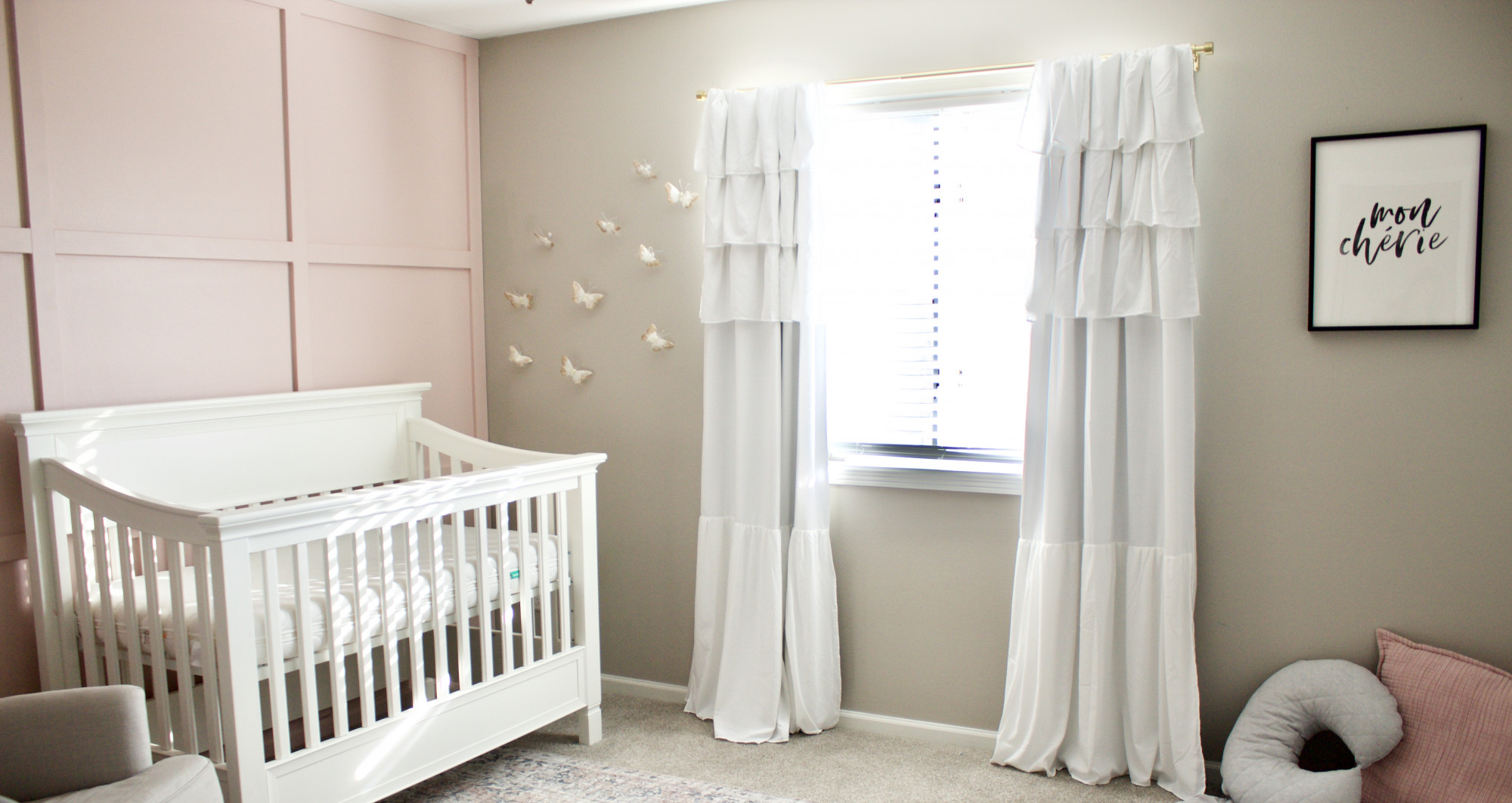 Baby girl best sale nursery accent wall