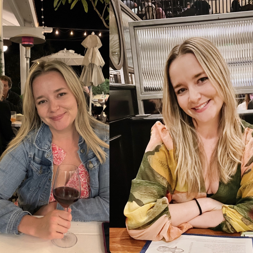 woman who cut alcohol before and after